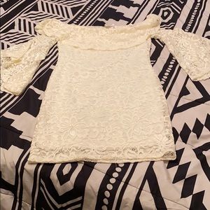 Off the shoulder lace dress